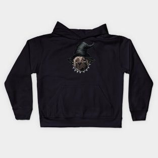 Halloween Dog Witch Kids Hoodie